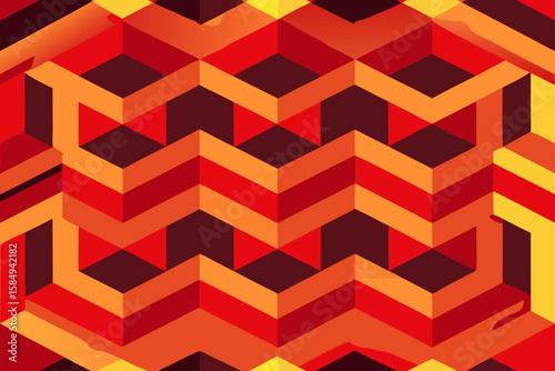 seamless isometric grid giving a pseudo 3d effec