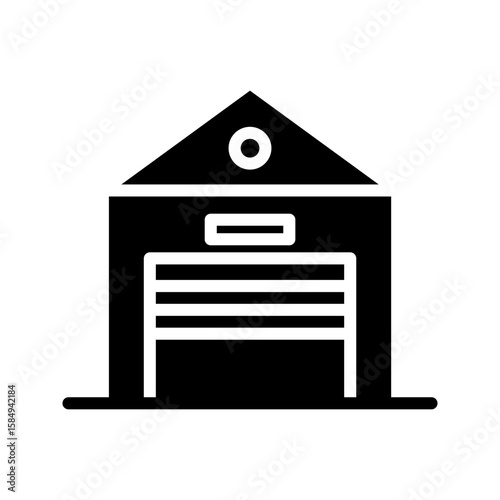 Garage icon. Icon, vehicle, carport, storage, car, car vector illustration. Garage editable stroke icon. vector eps 10