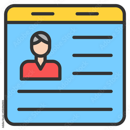 User Persona Icon Element For Design