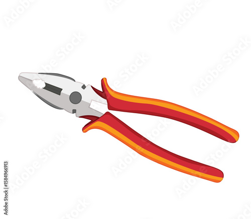 Cute cartoon hand drawn vector cutting pliers clipart.