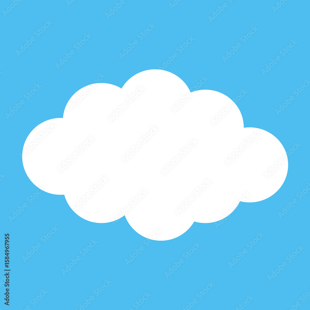 Cloud. Abstract white cloudy isolated on blue background. Vector illustration Cloud. Abstract white cloudy isolated on blue background. Vector illustration