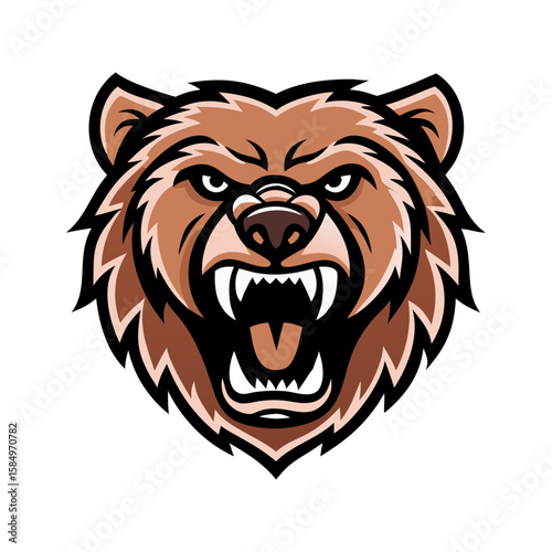 Grizzlies mascot logo design 
