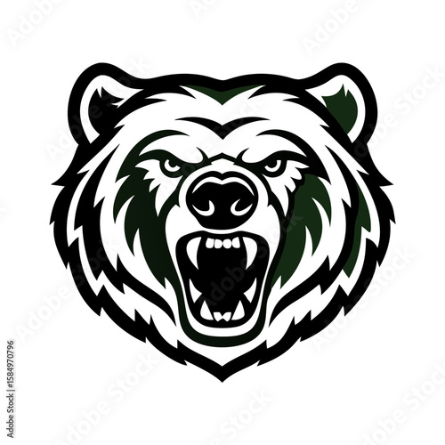 Grizzlies mascot logo design 