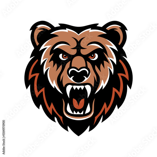 Grizzlies mascot logo design 