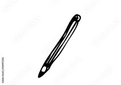 鉛筆の手描き線画イラスト