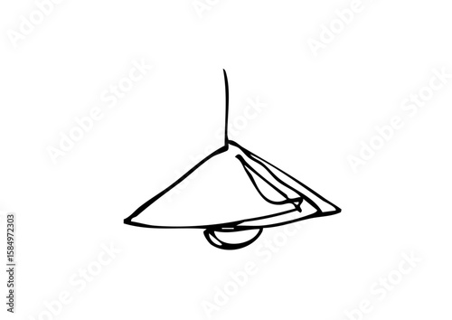 カサつきライトの手描き線画イラスト