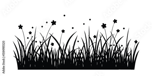 grass silhouette vector