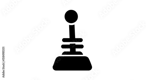 A simple, stylish gear stick vector illustration.