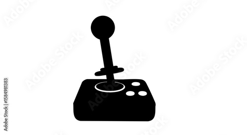 Joystick silhouette isolated on a white background. 