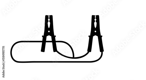Jump start clamps graphic.