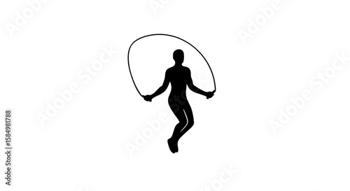 A person is doing jump rope.