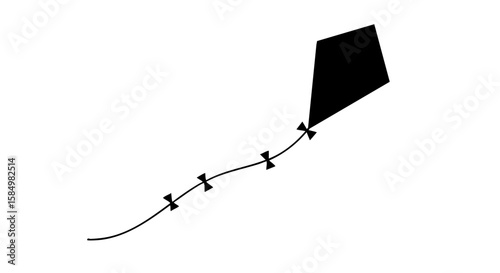 A simple kite soaring gracefully.