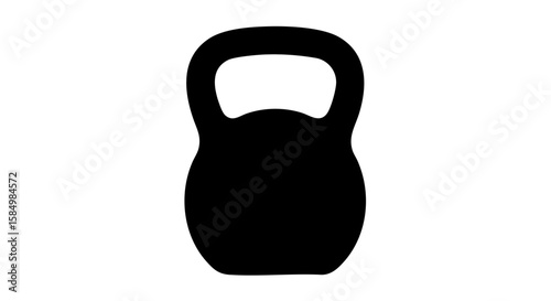A sleek, modern kettlebell in silhouette, embodying strength and fitness.