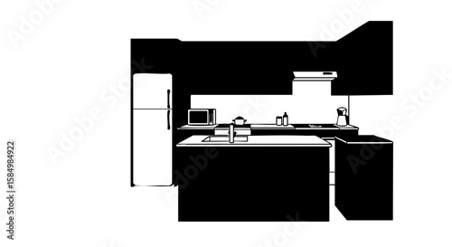 Modern kitchen design.