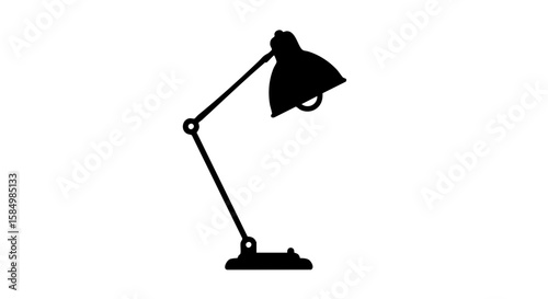 A silhouette of a desk lamp, perfect for illuminating workspaces and enhancing productivity.