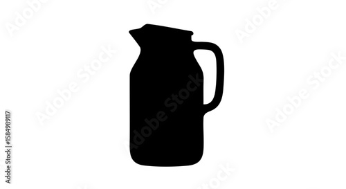 Elegant black water jug.