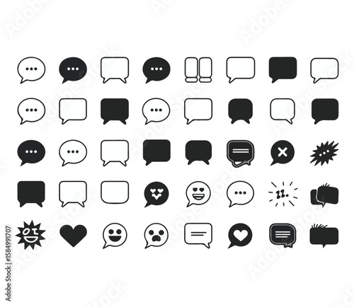 Black speech bubbles
