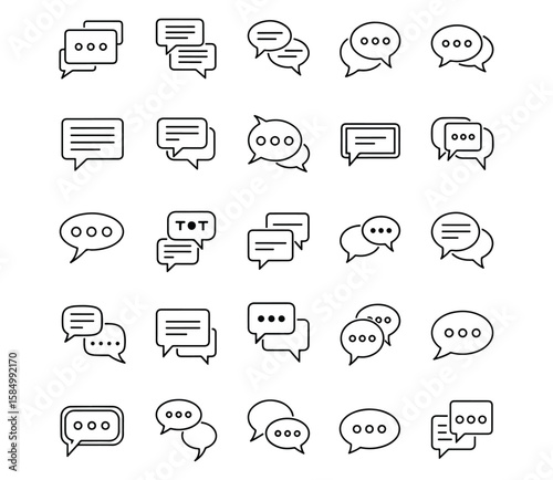 Black speech bubbles