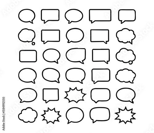 Black speech bubbles