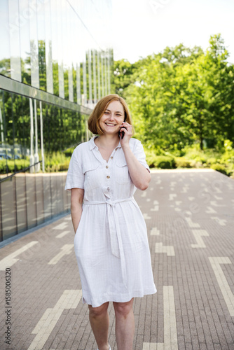 Technology, communication, lifestyle - woman  calling on smartphone