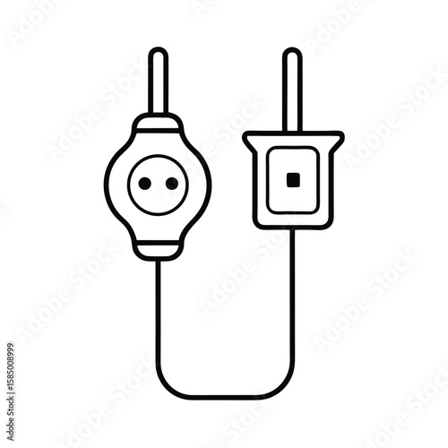 electric plug isolated on white