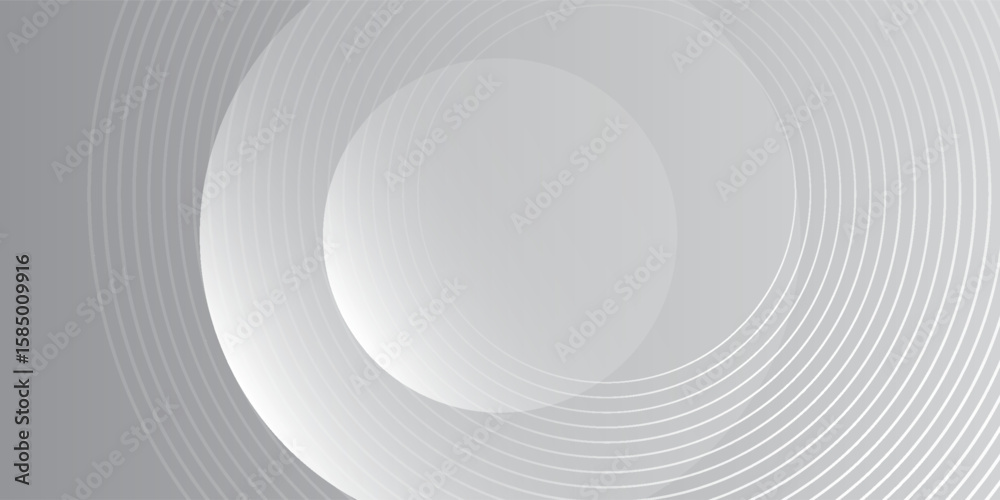 Obraz premium Abstract grey background with dynamic circle illustrator vector