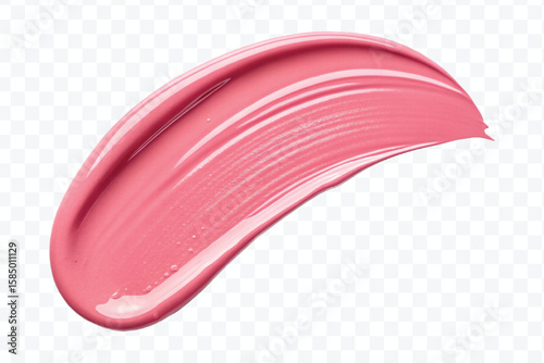 realistic 3d lipstick smudges in different color style isolated on transparent background	