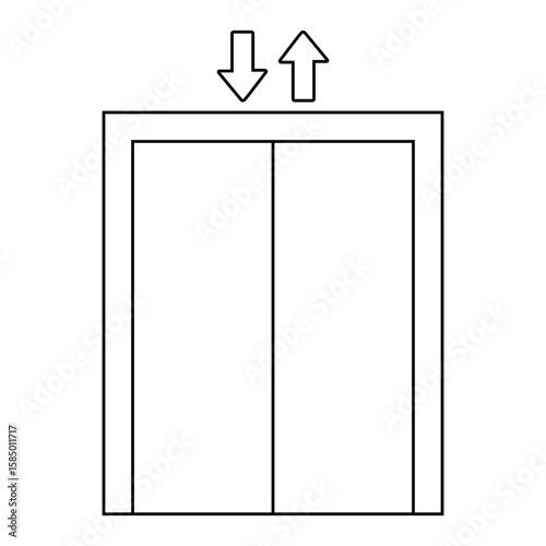 Elevator vector icon. Lift illustration sign. Hoist symbol or logo.
