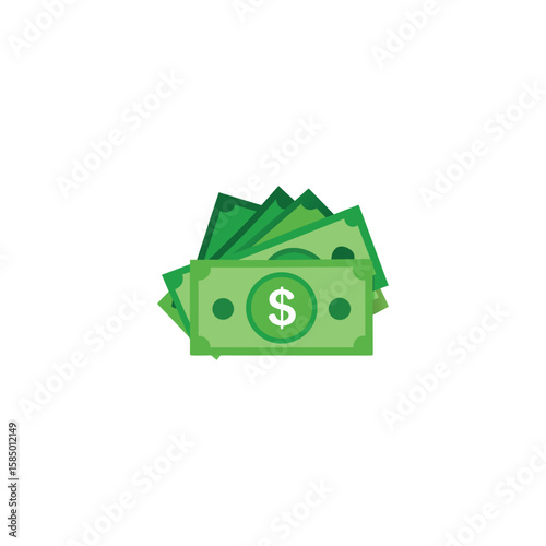 Green dollar bills cash and finances