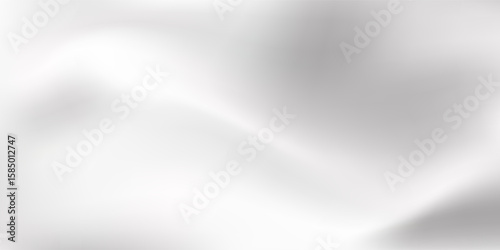 Silver background with metal mirror texture. Chrome gradient surface with simple abstract light ball. vector ilustration