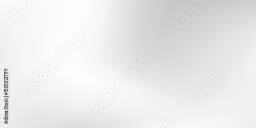 Silver background with metal mirror texture. Chrome gradient surface with simple abstract light ball. vector ilustration