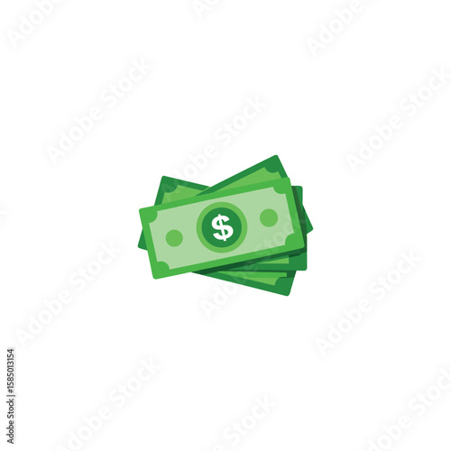 Green dollar bills cash and finances