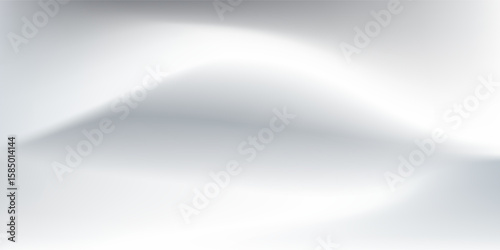 Silver foil background with metal mirror texture. Chrome gradient surface with light gloss.  Modern