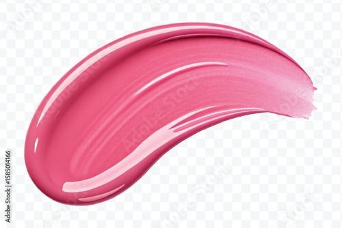 realistic 3d lipstick smudges in different color style isolated on transparent background	