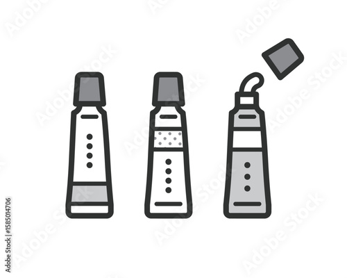 チューブ　軟膏のイラスト