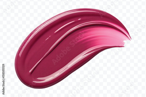 realistic 3d lipstick smudges in different color style isolated on transparent background	