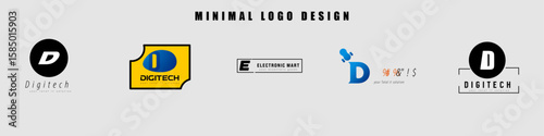 Uniqe Digitech Logo Icon vector Design.