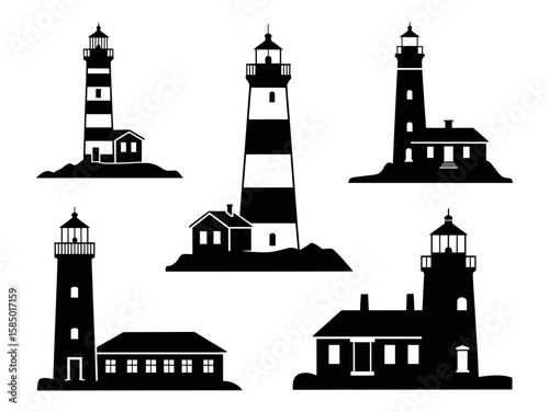 Coastal Towers Guiding Ships lighthouse beacon