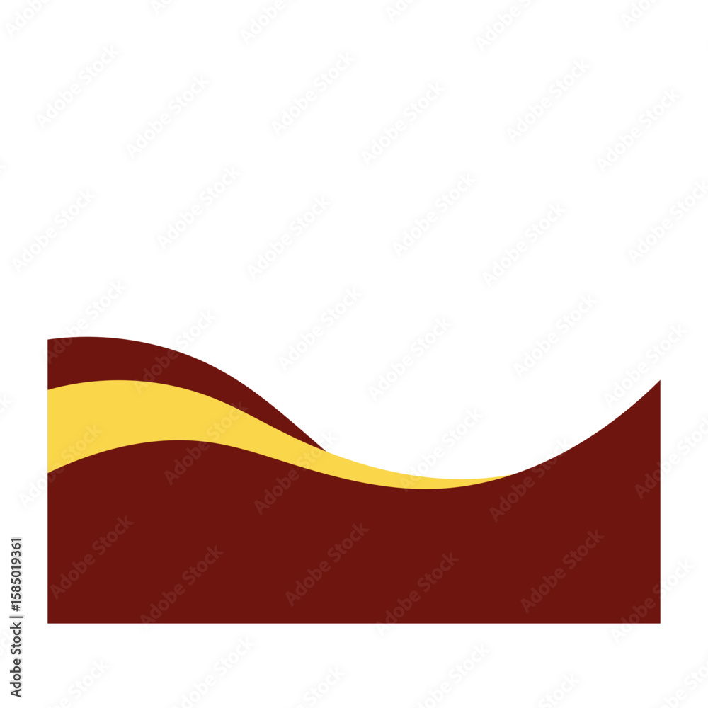 Naklejka premium Abstract Wave Geometric Shape Border