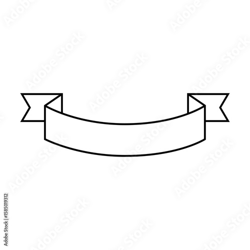 Wallpaper Mural Banner vector icon. Birthday Banner illustration sign. Ribbon Banner symbol or logo. Torontodigital.ca