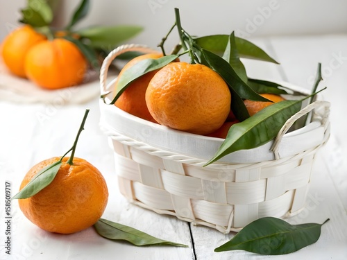 tangerines in a basket