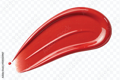 realistic 3d lipstick smudges in different color style isolated on transparent background	