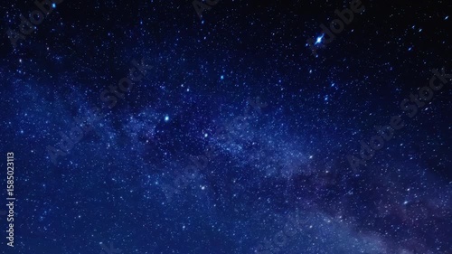 Milky way stars and constellations with a galaxy background - timelapse video.	
