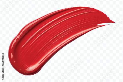 realistic 3d lipstick smudges in different color style isolated on transparent background	