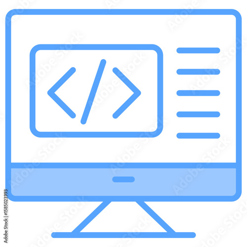 Backend Blue Icon