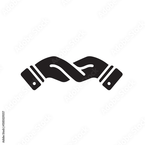 Shake hand icon vector