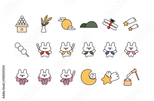 月見のアイコンセット