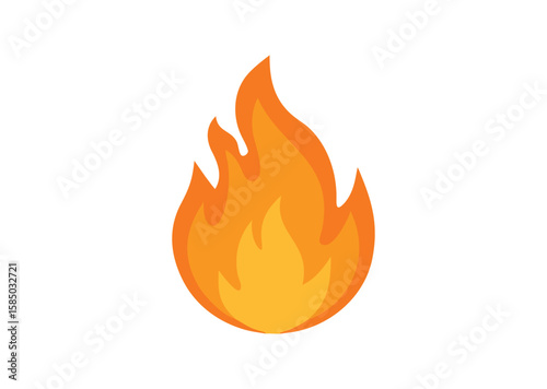 Orange Fire Flame Vector, Fire Flame Icon Illustration