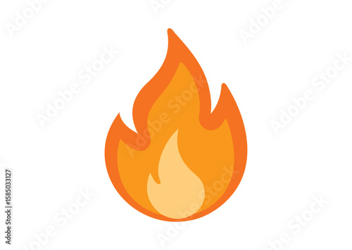 Orange Fire Flame Vector, Fire Flame Icon Illustration