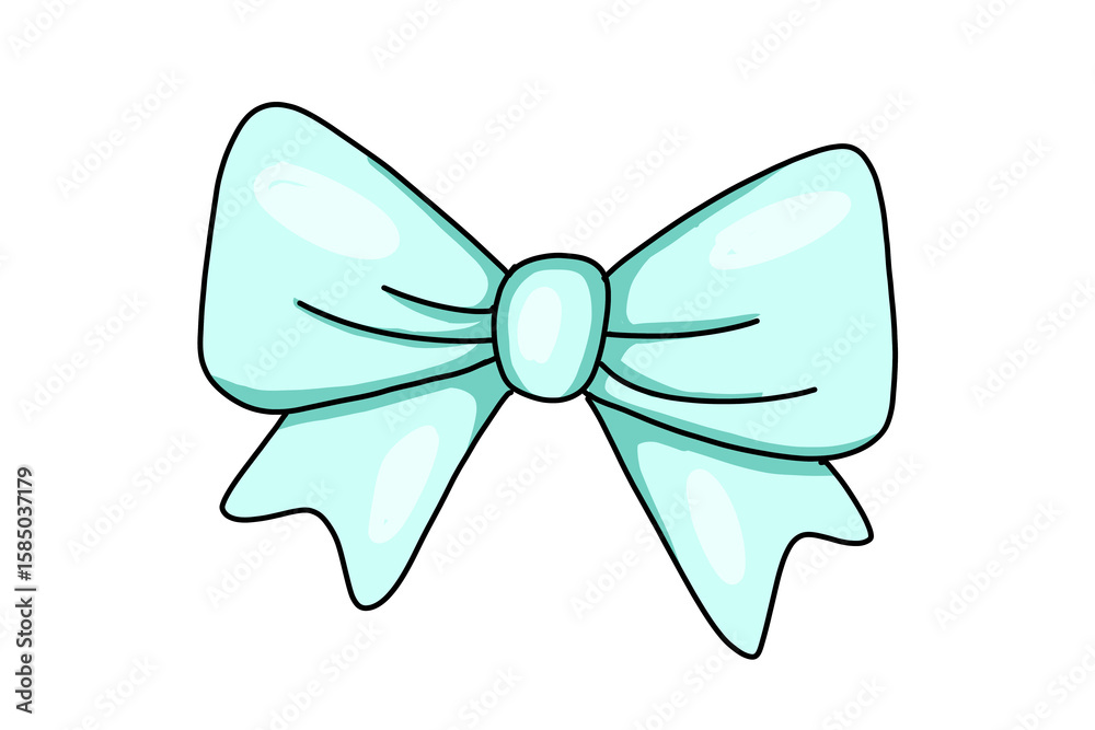 green bow on a white background green bow on a white background